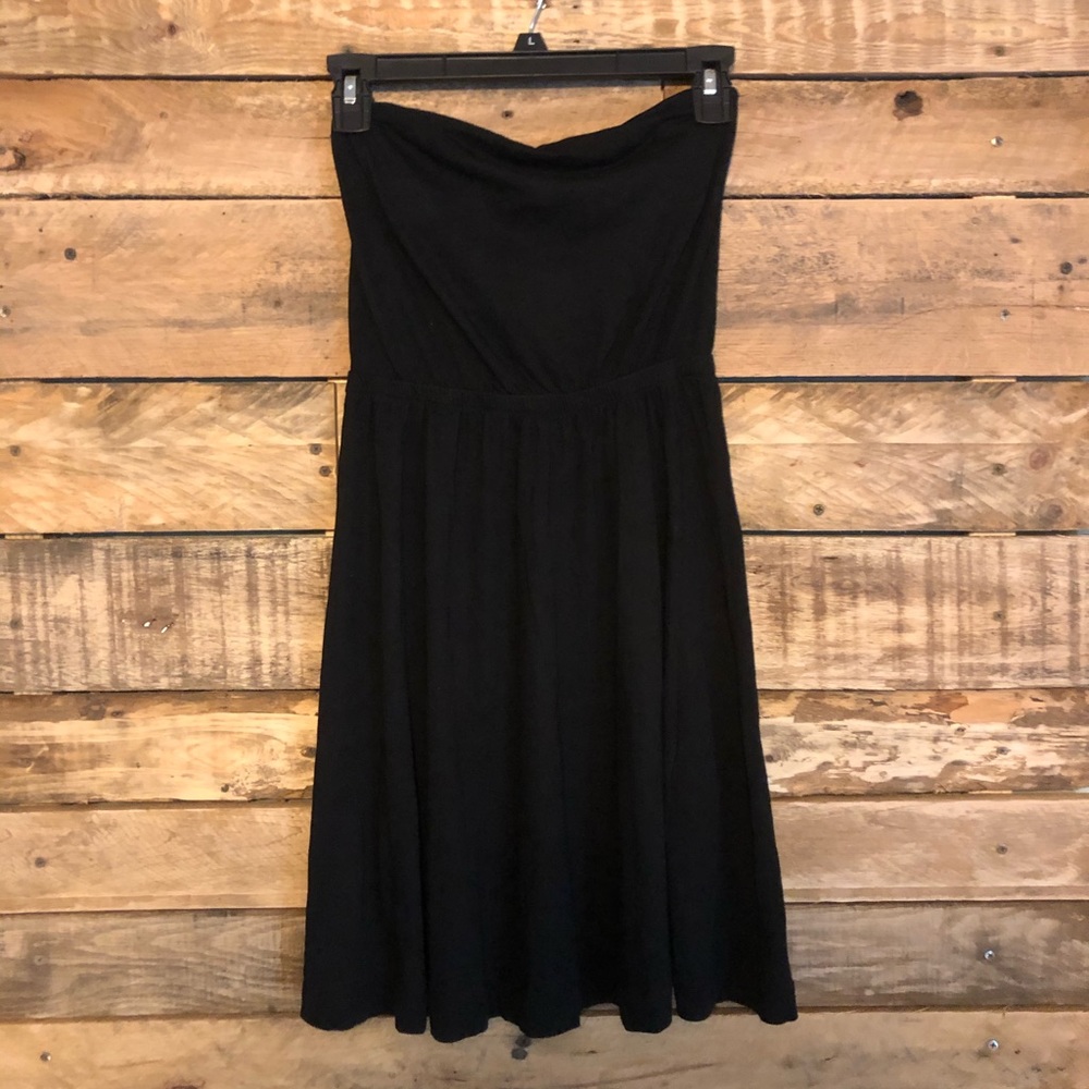 H&M Strapless Mini Black Dress with Elastic Band